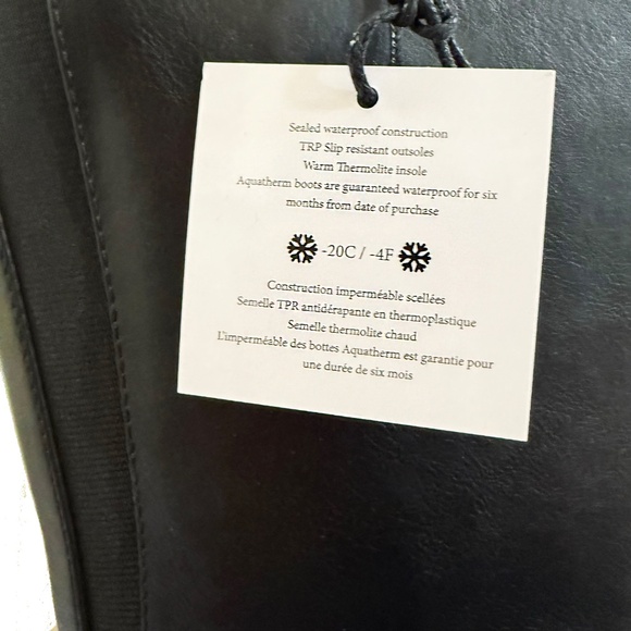NIB Aquatherm Canada Waterproof Thermolite-lined Tall Riding Biker Boot Boots - Picture 6 of 6